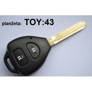 Toyota  2  tlačidlový +TOY43 planžeta