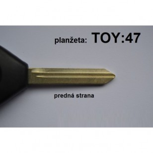 TOYOTA KĽÚČ+planžeta TOY47