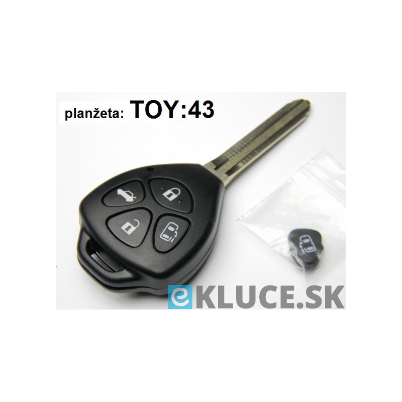 Toyota  4  tlačidlový +TOY43 planžeta