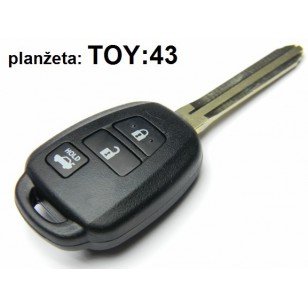 Toyota  3  tlačidlový kľúč +planžeta...