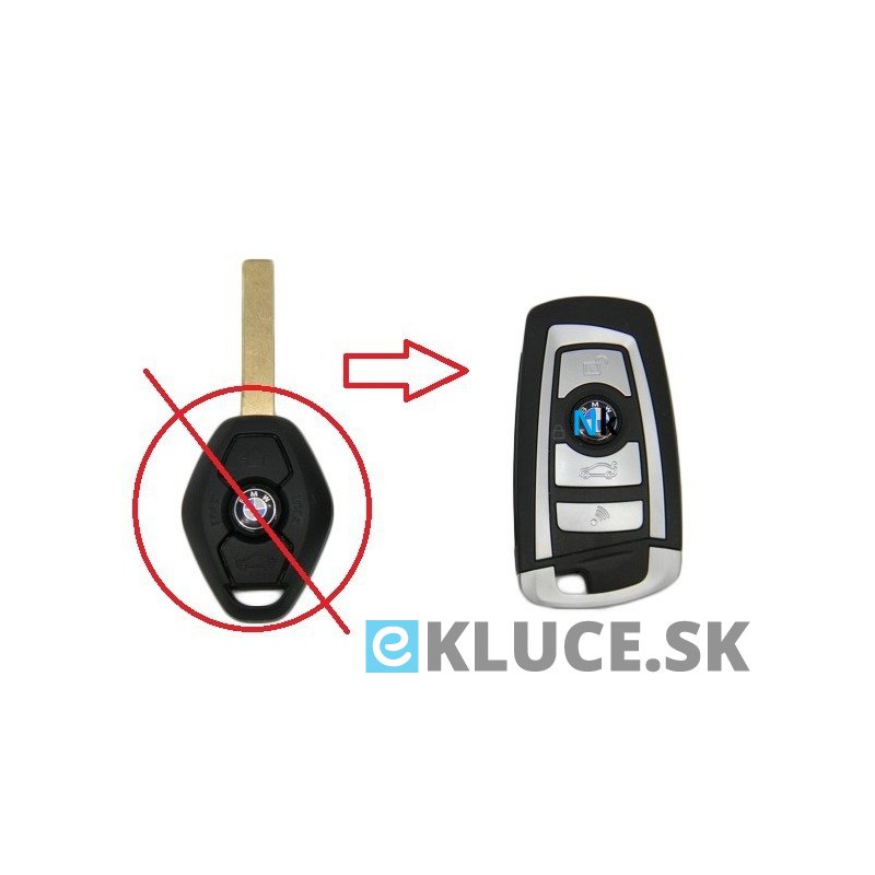 VYSKAKOVACÍ KĽÚČ BMW 433,92MHz + planžeta  HU92