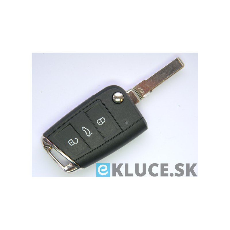 ŠKODA 3 tlačidlový kľúč 434 Mhz + planžeta