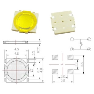 Mikrospínač SMD 0,5x4x4mm