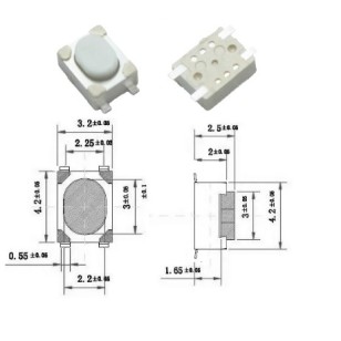 Mikrospínač SMD  4,2x 3,2x 2,5 mm