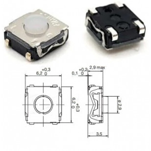 Mikrospínač SMD 6,0x6,0x3,5mm