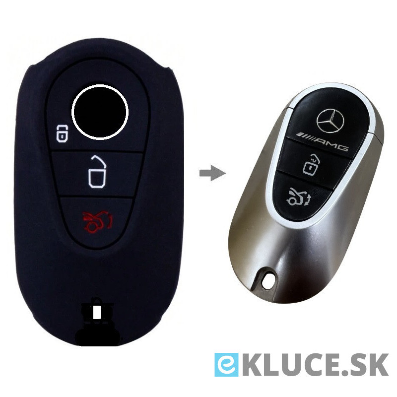 3 TLAČITKOVÝ MERCEDES - BENZ SILIKÓNOVÝ OBAL NA KĽÚČ