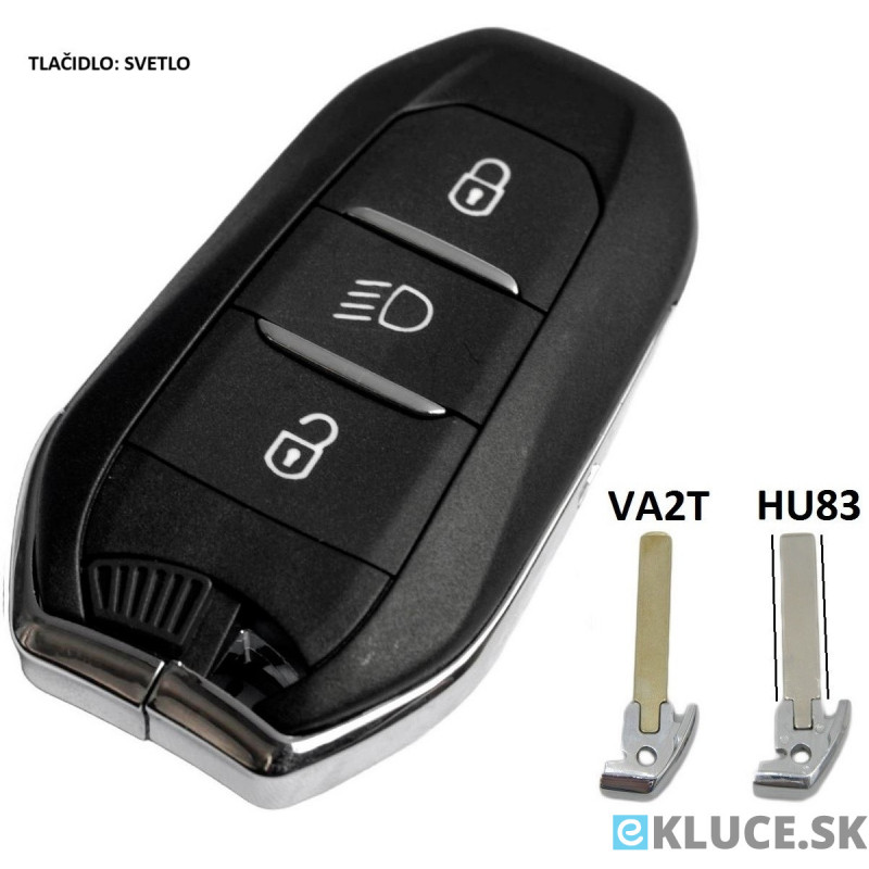 CITROEN 3 tl. KEYLESS kľúč čip:ID46