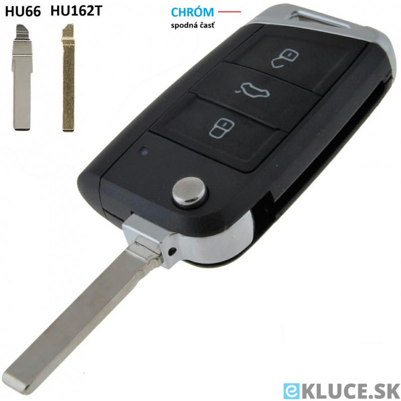 VW 3 TL. kľúč 434Mhz, MQB48 + planžeta