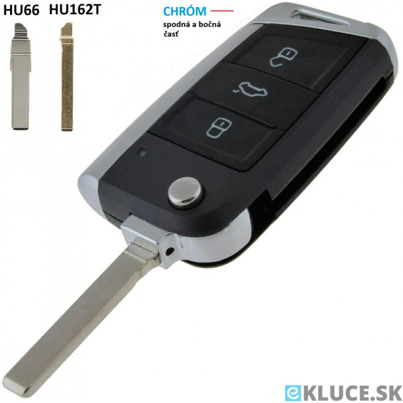 VW 3 TL. kľúč 434Mhz, MQB48 + planžeta