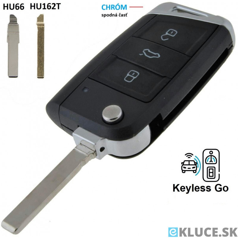 VW 3 TL. kľúč 434Mhz, MQB48 KEYLESS GO