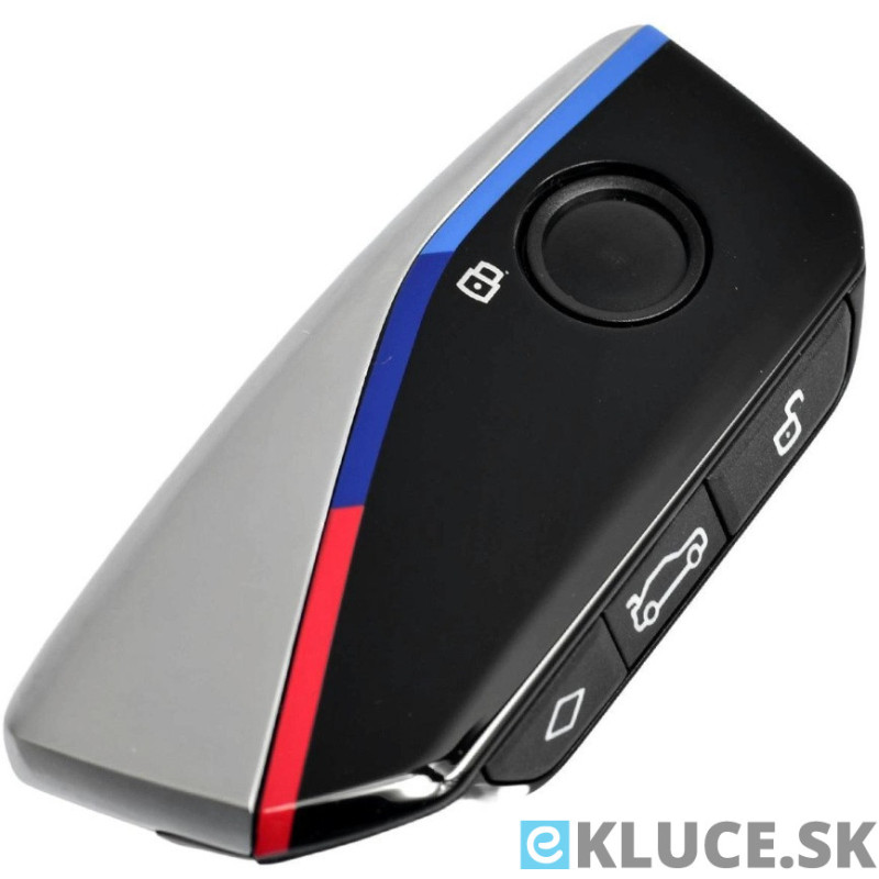 BMW INT. CHROM KĽÚČ 4 tlačidlový +planžeta HU100R